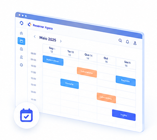 Agenda semanal com horários reservados